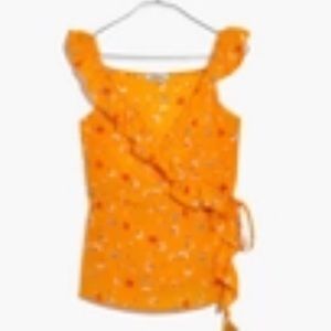 Madewell Silk Wrap Cami Top